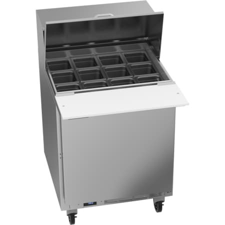 Beverage-Air Refrigerated Sandwich Prep Table, Mega Top, 7.3 cu. Ft, 115 Volt SPE27HC-12M-B